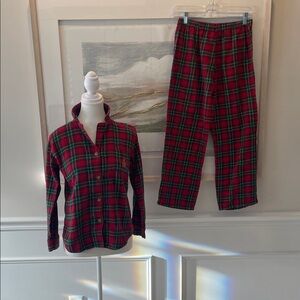 Lauren Ralph Lauren Flannel Plaid Pajama Set  Heritage Plaid Christmas Pajamas